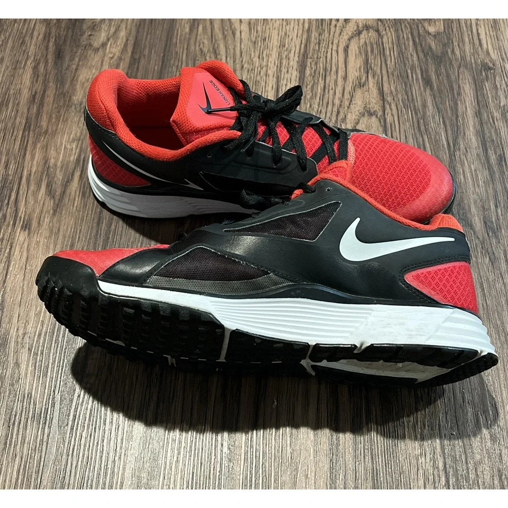 Nike Mens Lunar Edge 553682-600 Black/red Running Shoes Sneakers Size 10